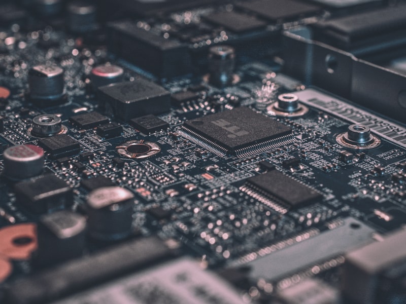 Circuit board representing AI