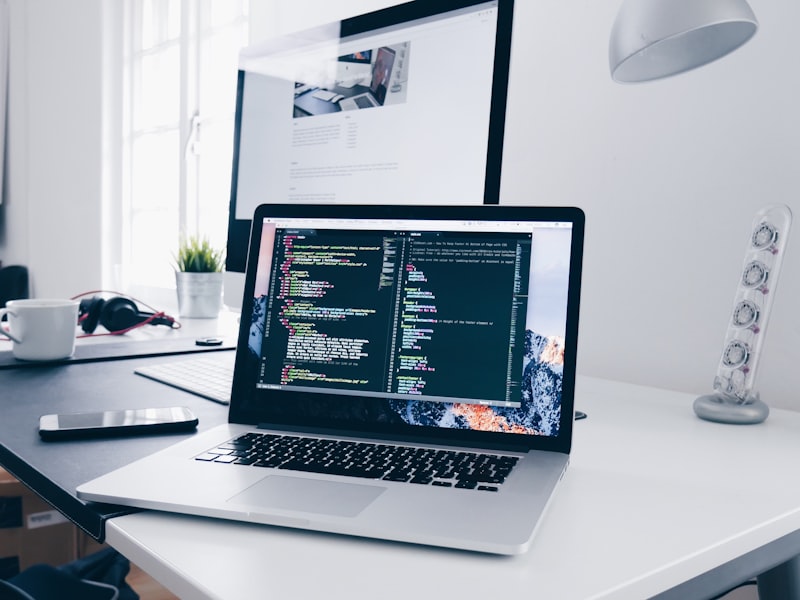 Code on a screen